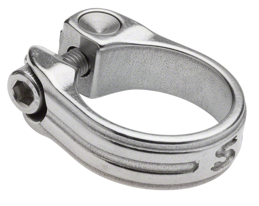 Surly Stainless Seatpost Clamp - 33.1mm Bolt-On Silver