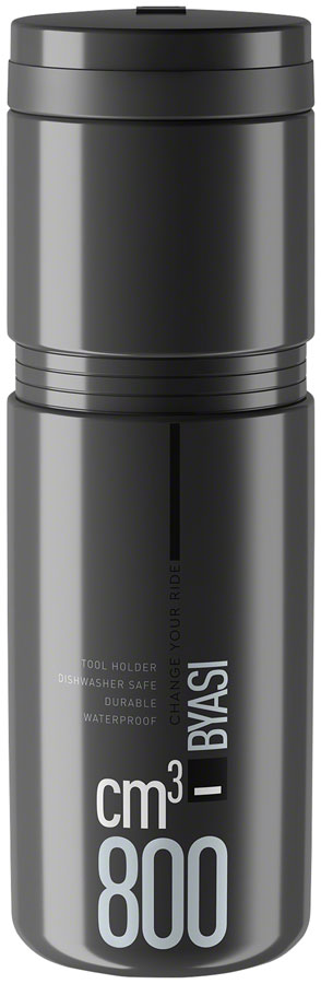 Elite Byasi Bottle Cage Storage Keg - .8 L Dark Gray