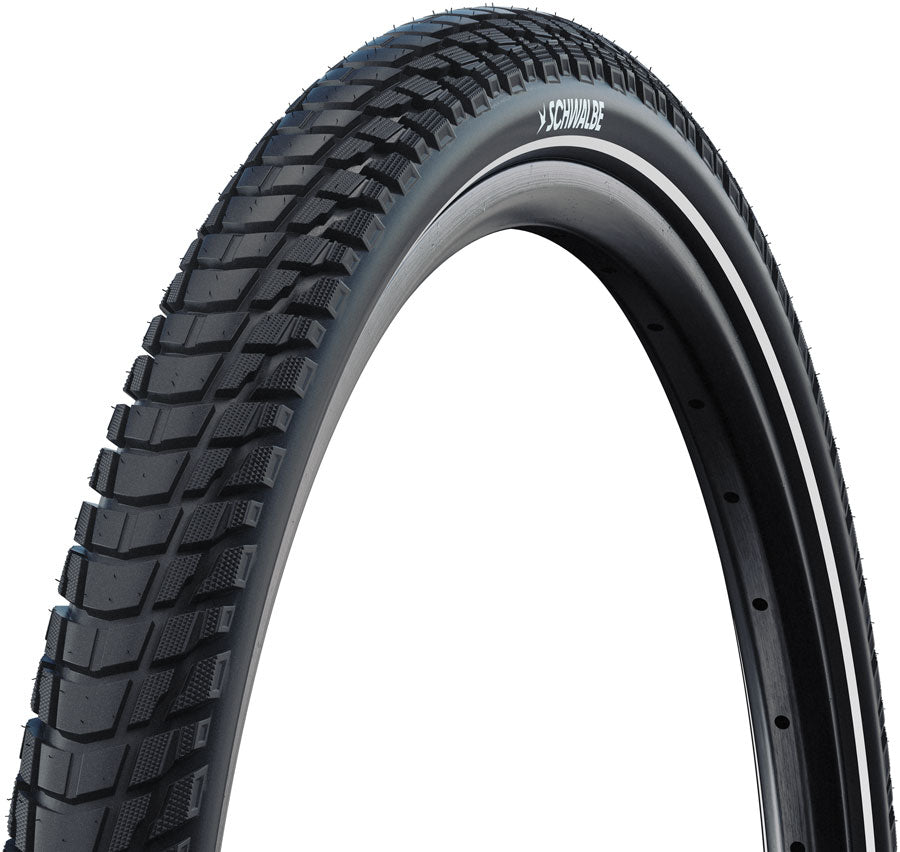 Schwalbe Marathon Plus Tour Tire - 650b x 60 / 27.5 x 2.35 Clincher Wire BLK/Reflex Performance SmartGuard Addix Green E-50