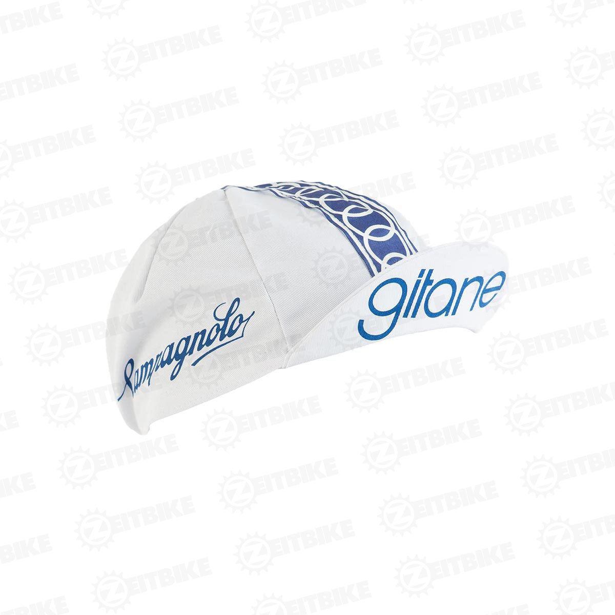 Cappellino Ciclismo Vintage Apis Gitane Campagnolo In Cotone Bianco - Taglia Unica