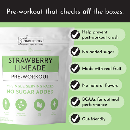 Strawberry Limeade Pre-Workout Single Serving Packs (20)