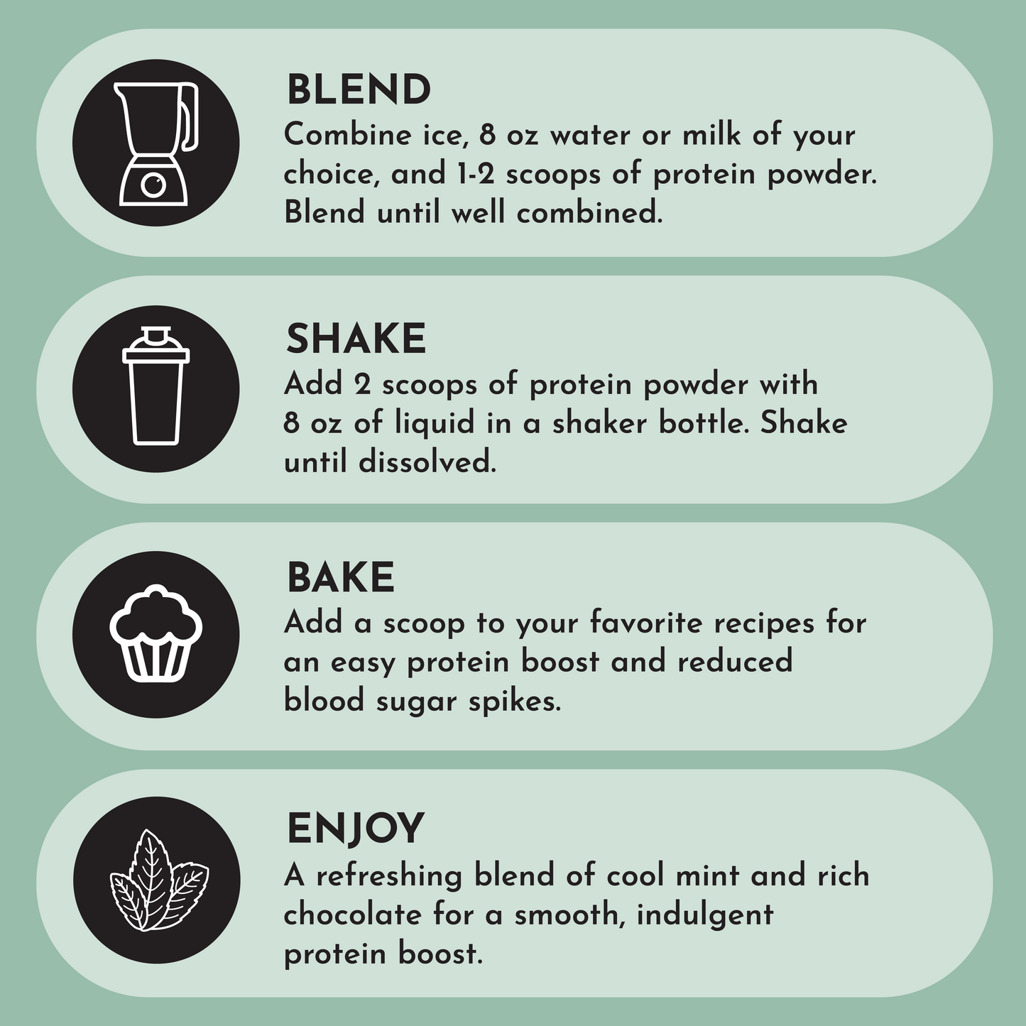 Vegan Mint Chocolate Protein Powder