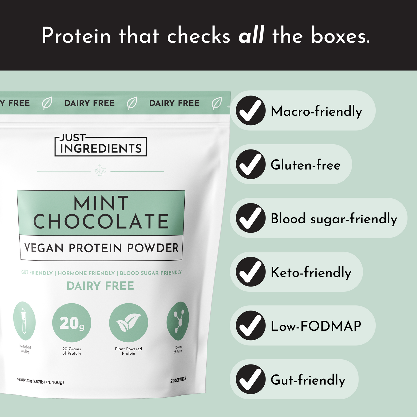 Vegan Mint Chocolate Protein Powder