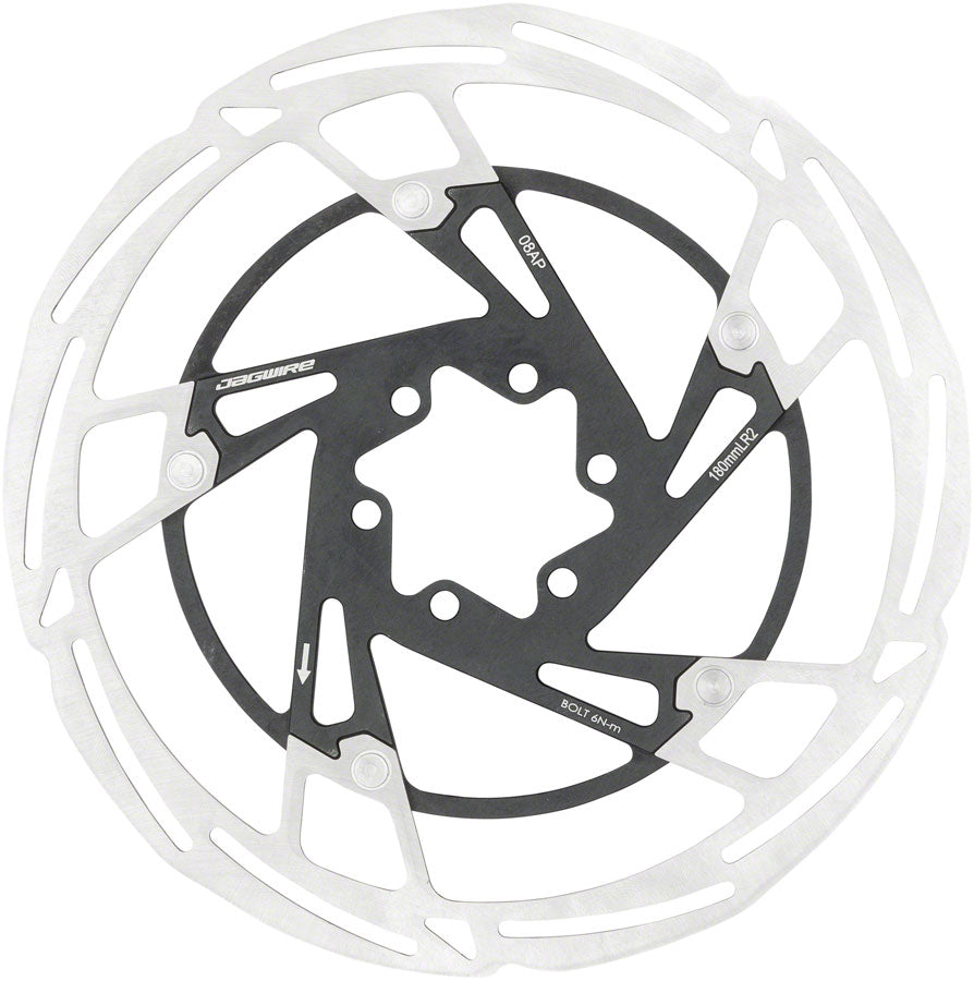 Jagwire Pro LR2 Disc Brake Rotor - 180mm 6-Bolt Silver/Black
