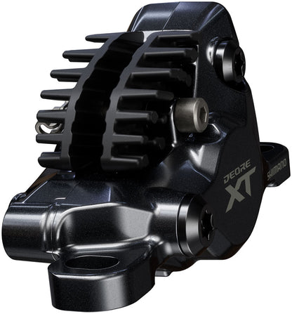 Shimano Deore XT M8200 Disc Brake Lever - Left/Front Post Mount 2-Piston Caliper SM-BH90-SBM Hose Fin Metal Pads BLK