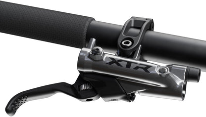 Shimano XTR M9220 Enduro Disc Brake Lever - Right/Rear Post Mount 4-Piston Caliper SM-BH90-SBM Hose Finned Metal Pads Gray