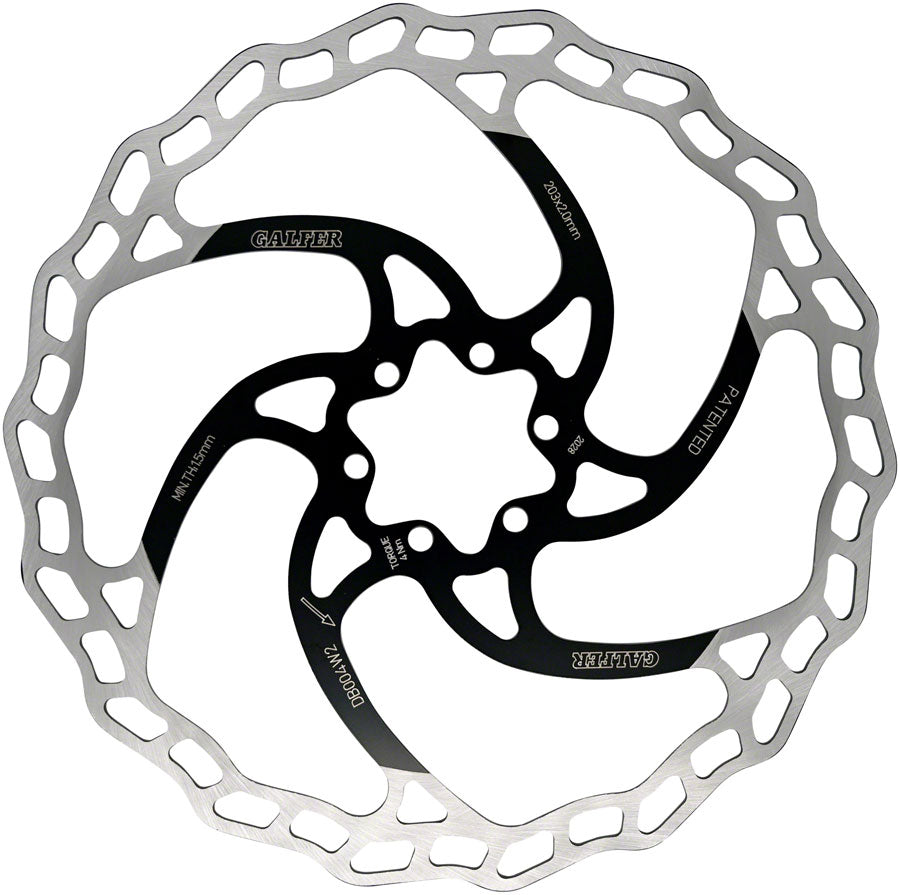 Galfer MTB/E-Bike Disc Brake Rotor - 203mm 6-Bolt 2.0mm