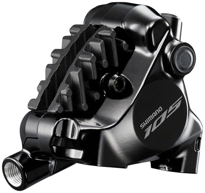 Shimano 105 BR-R7170 Road Hydraulic Disc Brake Caliper - Rear Front Front use requires adapter-Sold separately Flat Mount Resin Pad