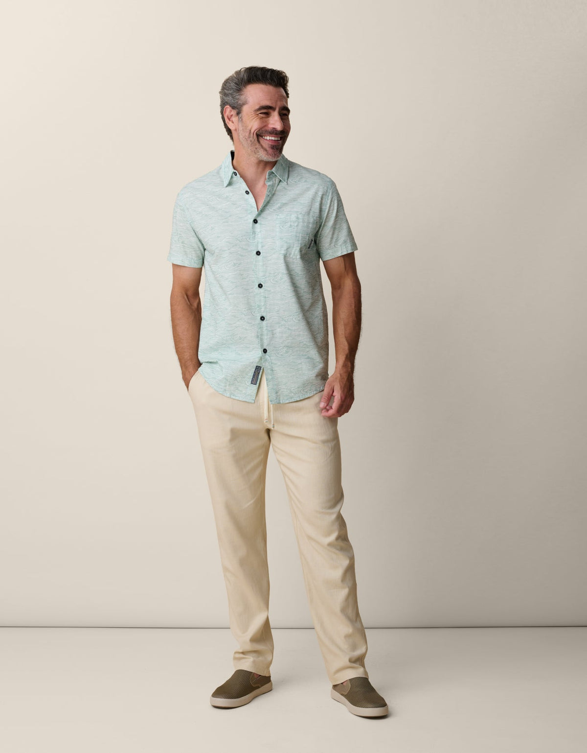 ROLL TIDES - FERN GREEN 7-SEAS™ BUTTON UP
