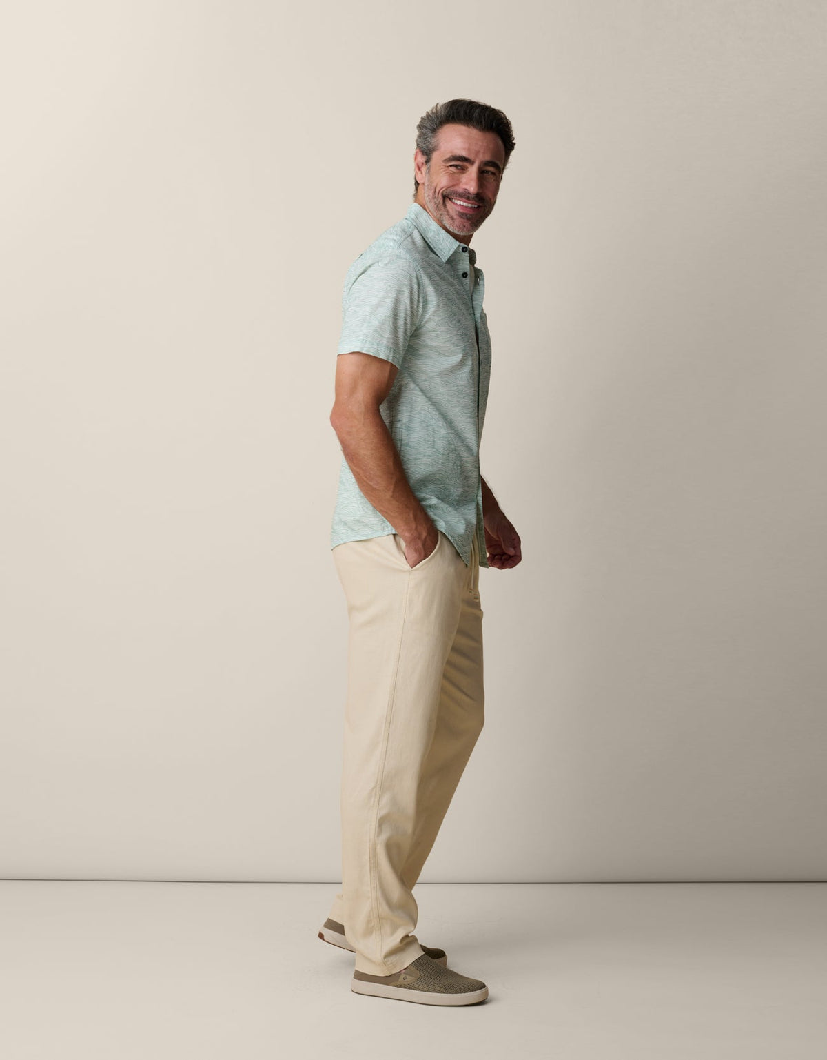 ROLL TIDES - FERN GREEN 7-SEAS™ BUTTON UP