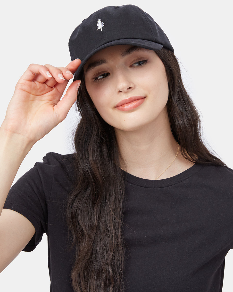 Tree Embroidery Tencel Peak Hat
