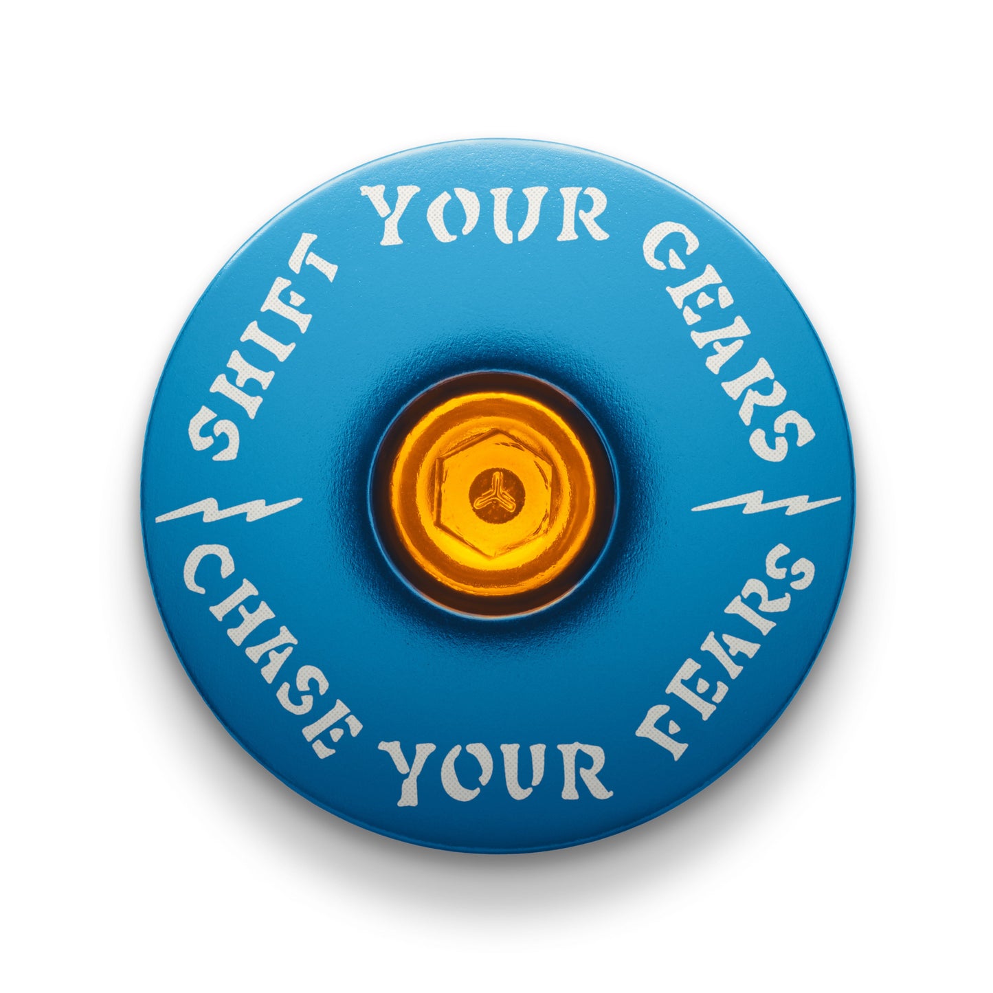 Chase Your Fears Go Fast Don't Die x Dispatch - Custom Bicycle Headset Cap