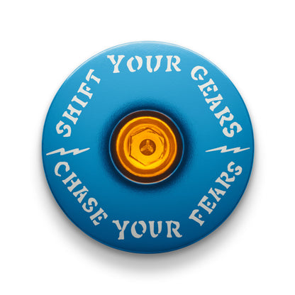 Chase Your Fears Go Fast Don't Die x Dispatch - Custom Bicycle Headset Cap
