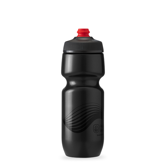 Polar Bottles Breakaway Wave Water Bottle - 24oz, Charcoal/Black