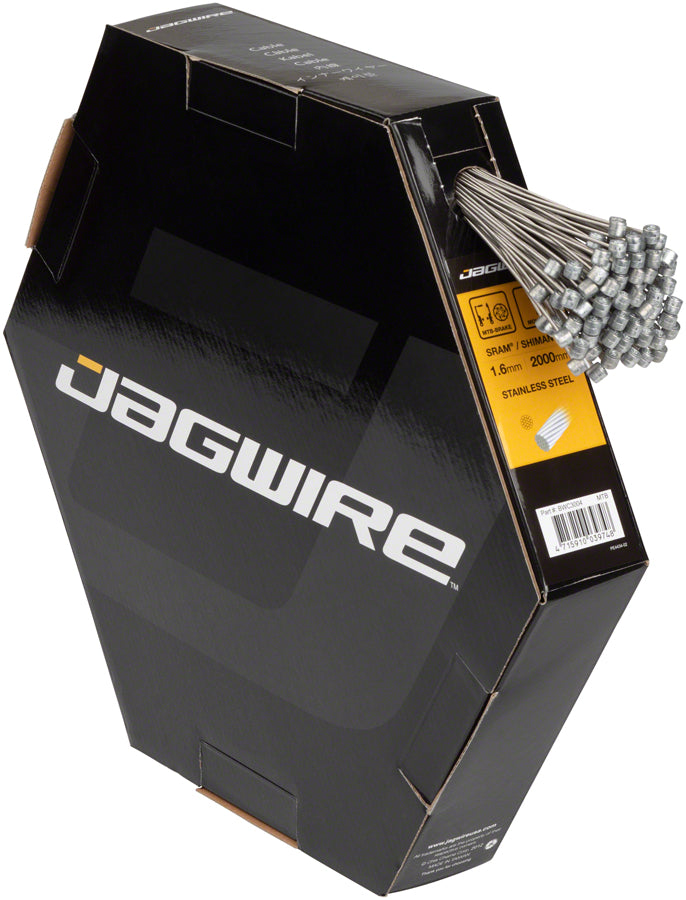 Jagwire Stainless Steel Brake Cables (2-Pack) – 2100mm & 1550mm For Road & Mountain Bikes – SRAM/Shimano STI Compatible