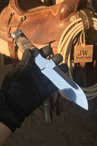 Handmade Loveless Style Bowie Knife Mirror-Polished Full Tang Collector Blade