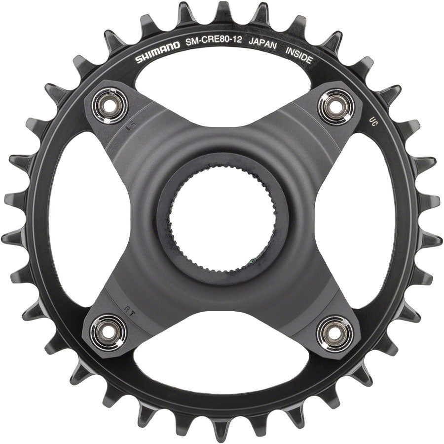 Shimano STEPS SM-CRE80-12-B Chainring - 34T Without Chainguard 55mm Chainline BLK