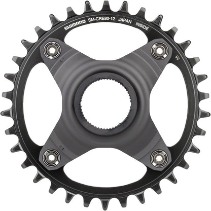 Shimano STEPS SM-CRE80-12-B Chainring - 34T Without Chainguard 55mm Chainline BLK