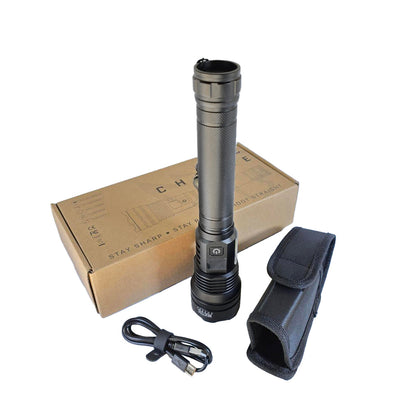 Muctac CHARGE Flashlight, 5000+ LMS, Zoomable, LED, USB, IP65, Aluminum Alloy