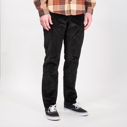 Stretch Corduroy Pants - Black