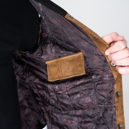 Corduroy Vest - Brown Black