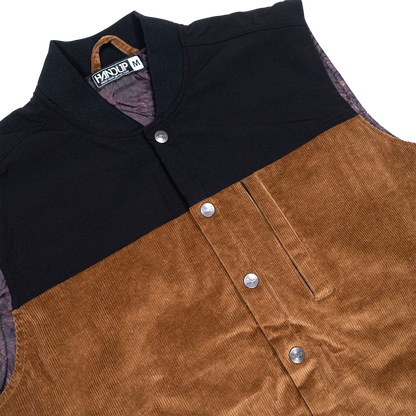 Corduroy Vest - Brown Black