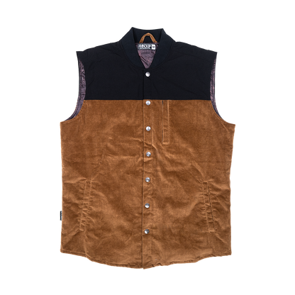 Corduroy Vest - Brown Black