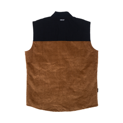 Corduroy Vest - Brown Black