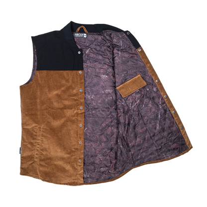 Corduroy Vest - Brown Black