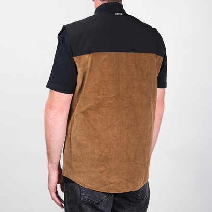 Corduroy Vest - Brown Black