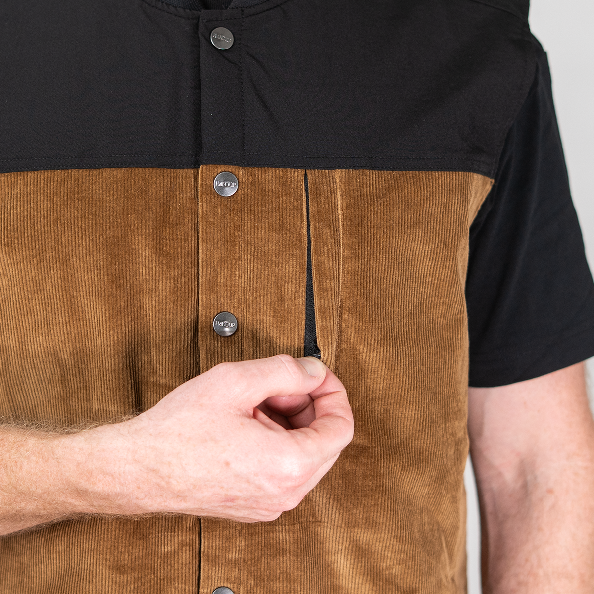 Corduroy Vest - Brown Black