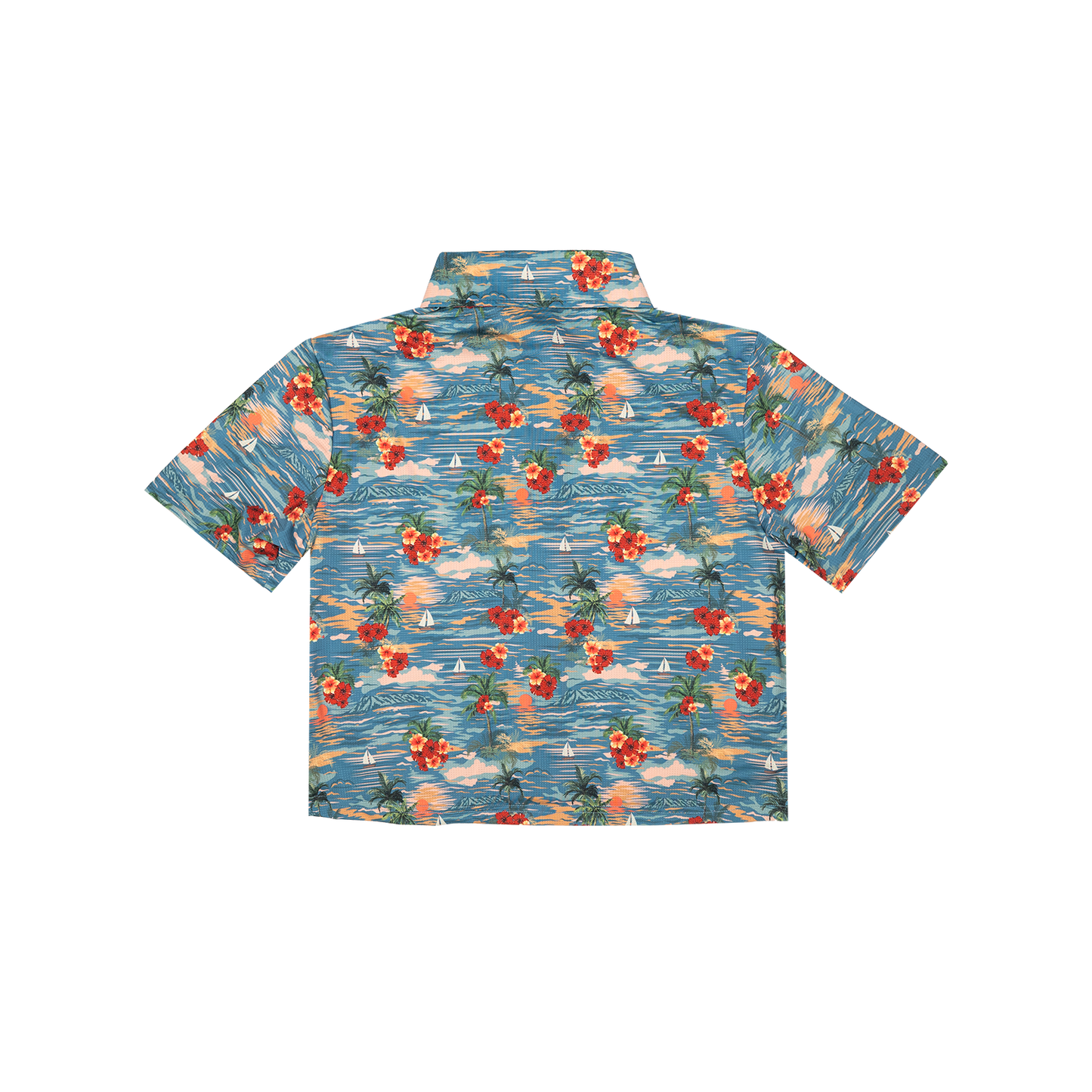 Cropped FlexGRID Button Up - Sunburn Shred