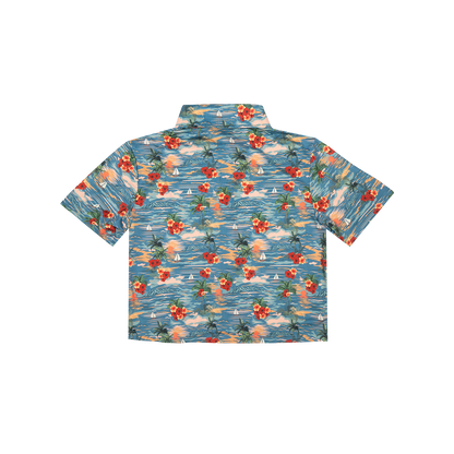 Cropped FlexGRID Button Up - Sunburn Shred