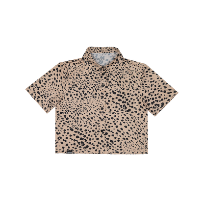Cropped FlexGRID Button Up - Trail Cat