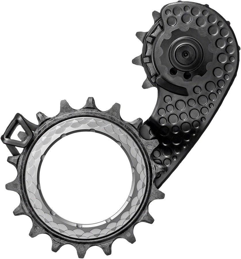 absoluteBLACK HOLLOWcage Oversized Derailleur Pulley Cage - For Shimano Ultegra 8150 Full Ceramic Bearings Carbon Cage Titanium