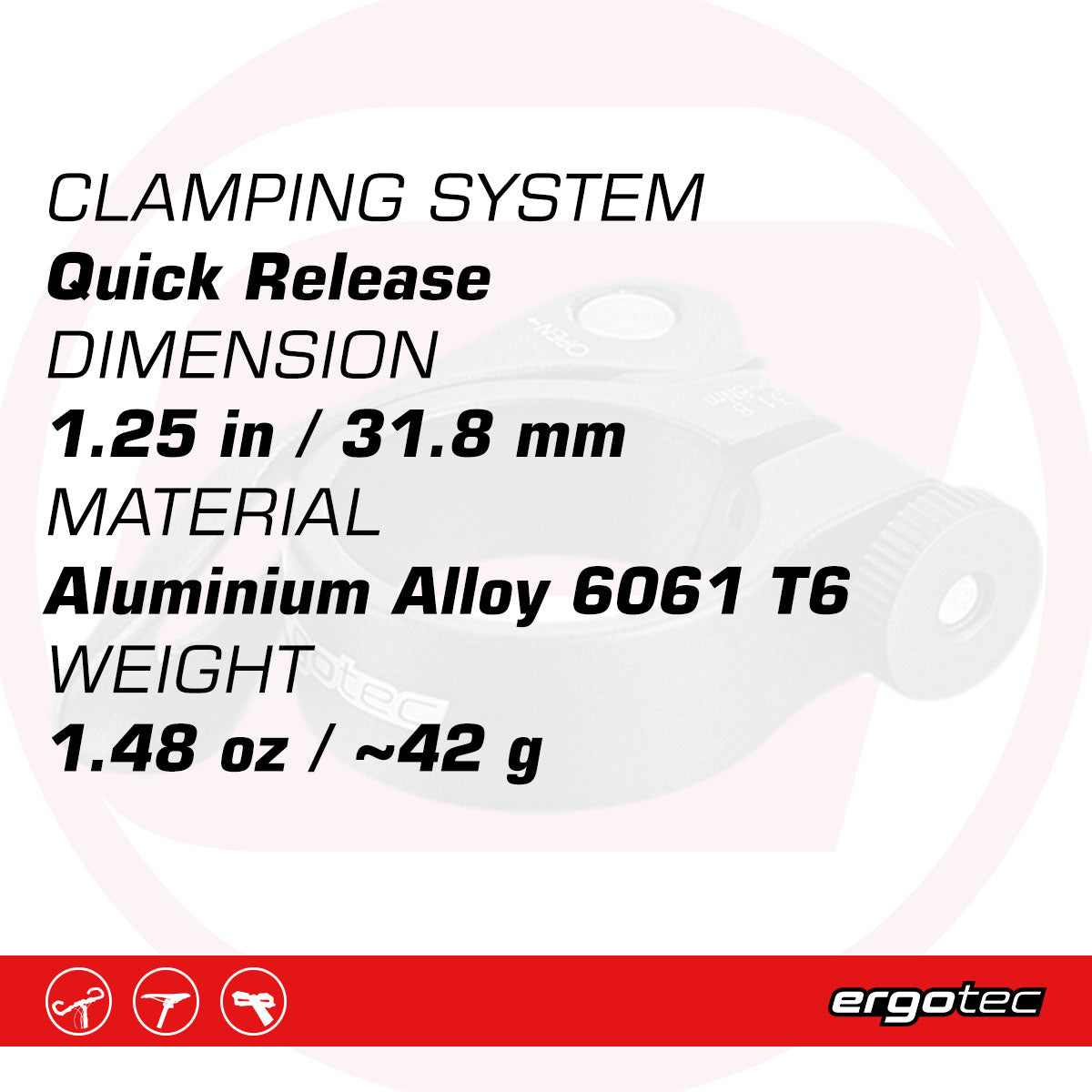 Ergotec - SCQ-100 - Seatclamp (Black)