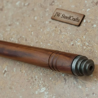 Hand-forged Pipe Axe in Pattern-Welded Steel for Camping and Woodcraft