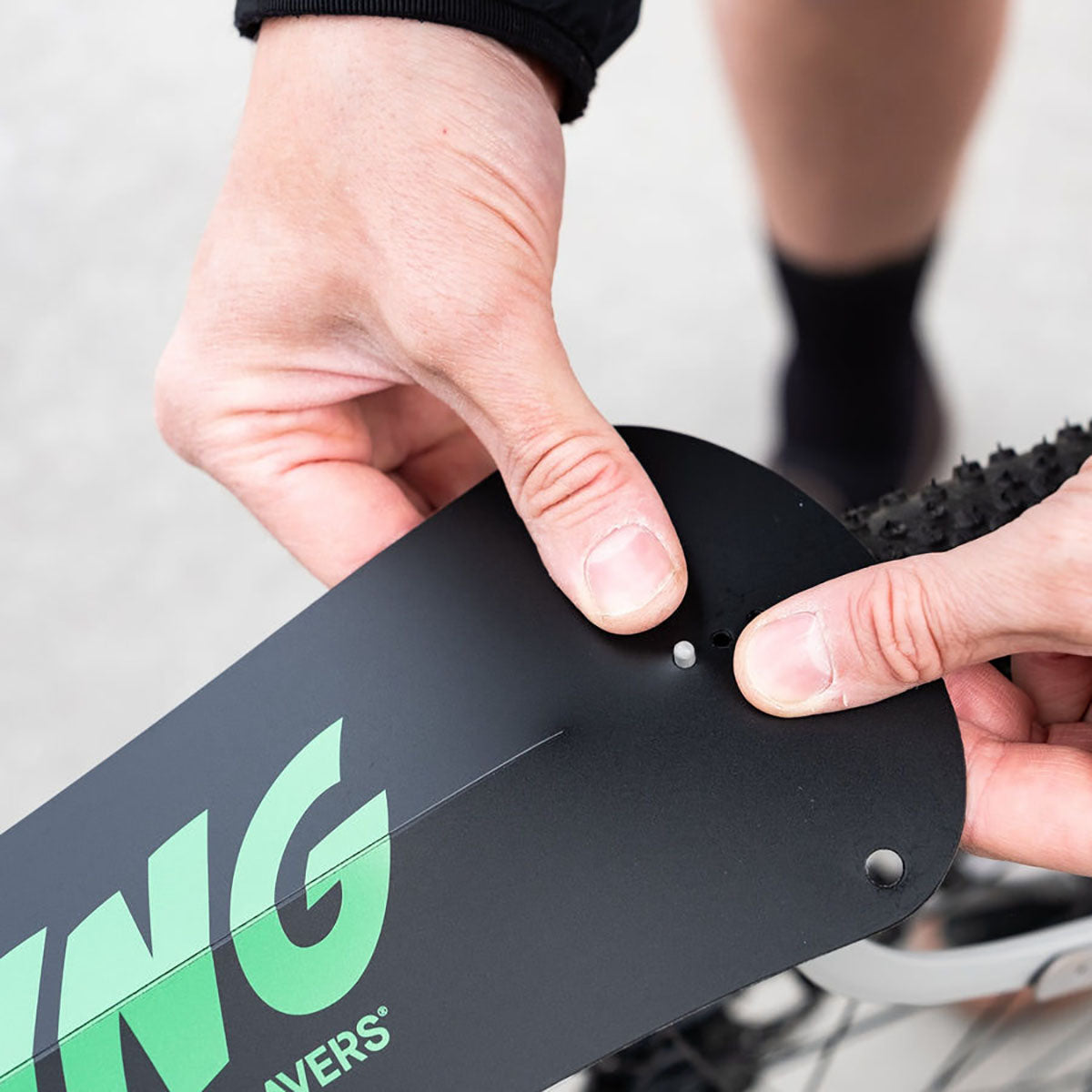 Ass Savers Win Wing Road Rear Mudguard w/ Grey Wishbone