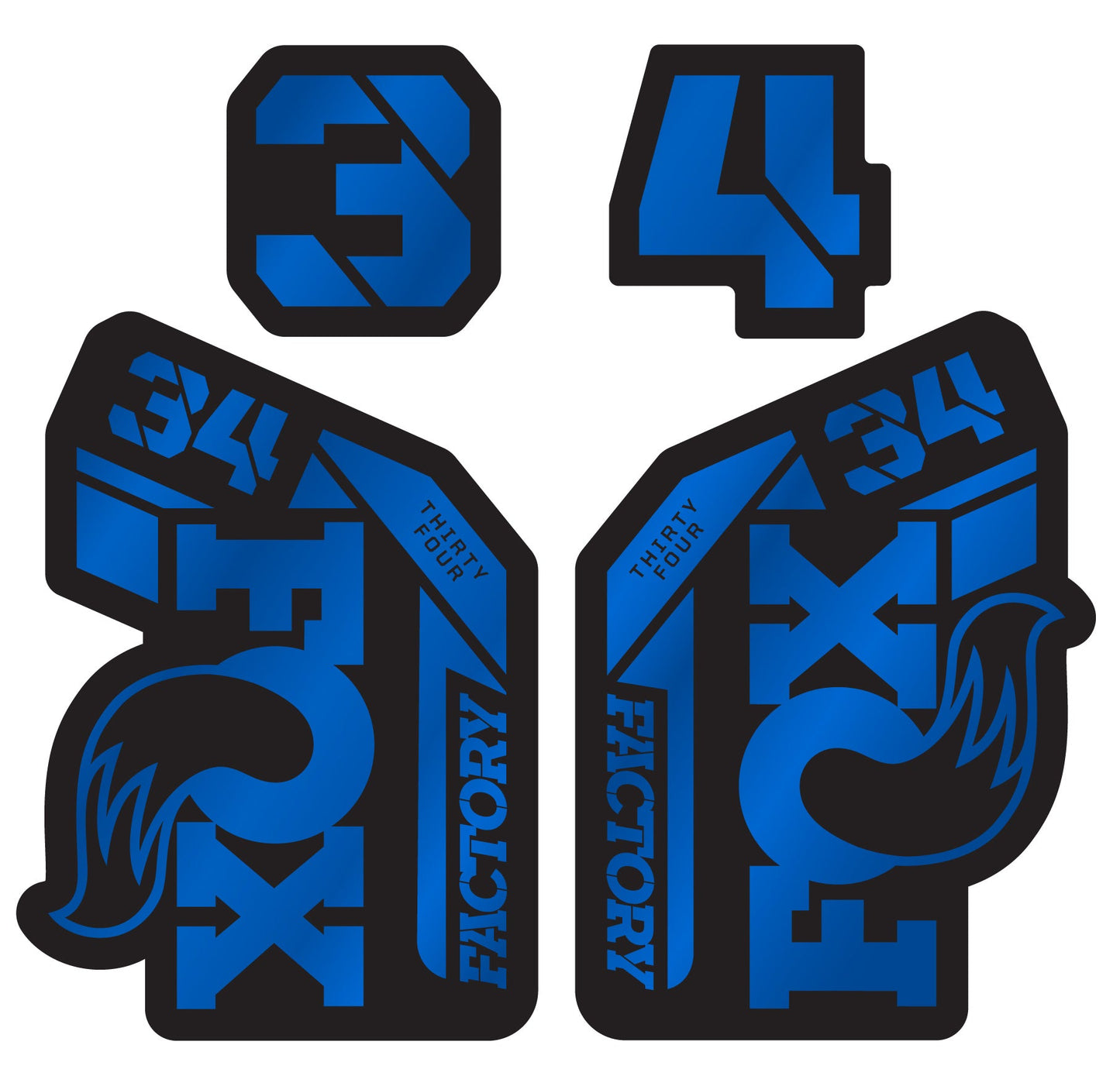 Metallic Fox 34 Factory Fork Decal