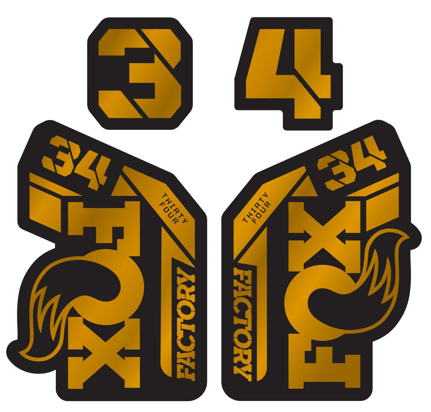 Metallic Fox 34 Factory Fork Decal