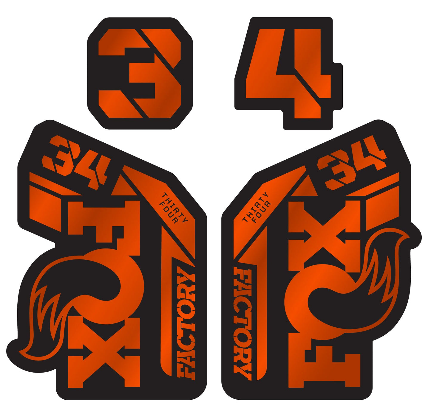 Metallic Fox 34 Factory Fork Decal