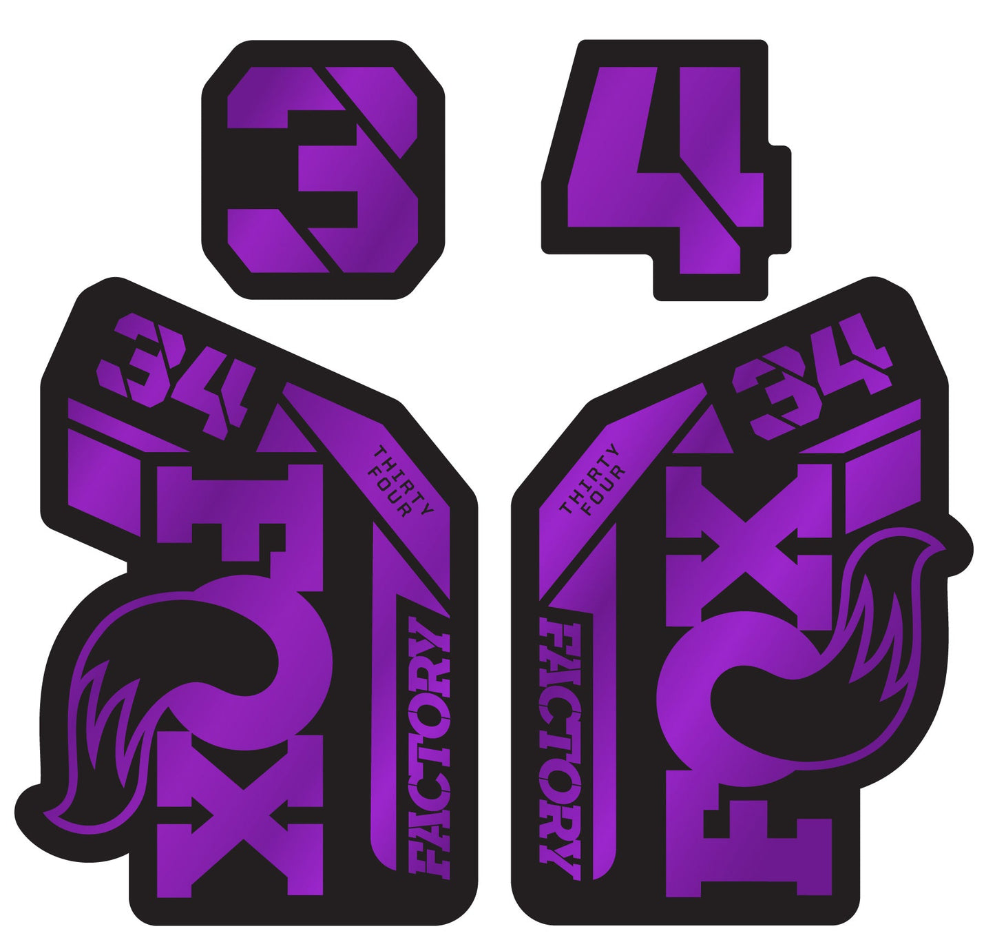 Metallic Fox 34 Factory Fork Decal