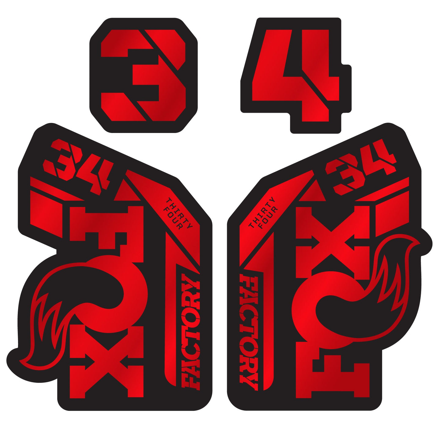 Metallic Fox 34 Factory Fork Decal