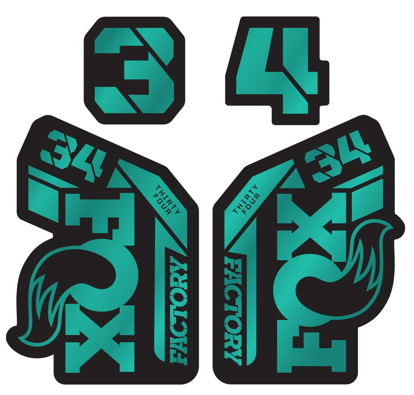 Metallic Fox 34 Factory Fork Decal