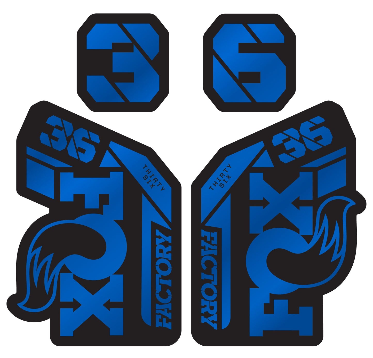 Metallic Fox 36 Factory Fork Decal
