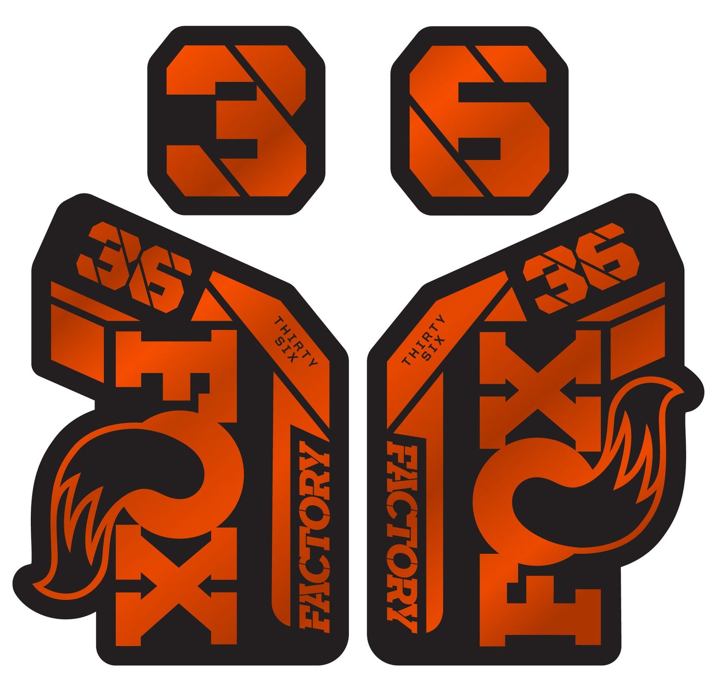 Metallic Fox 36 Factory Fork Decal