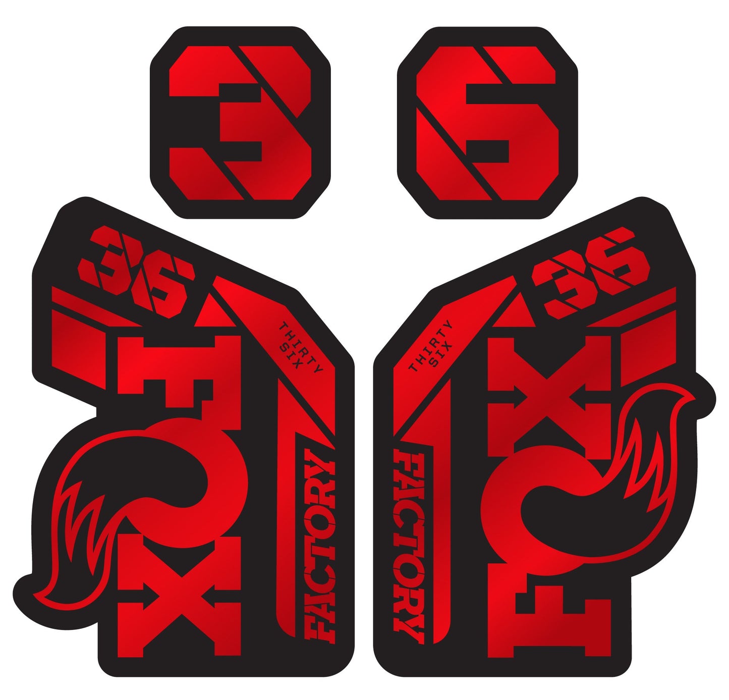 Metallic Fox 36 Factory Fork Decal
