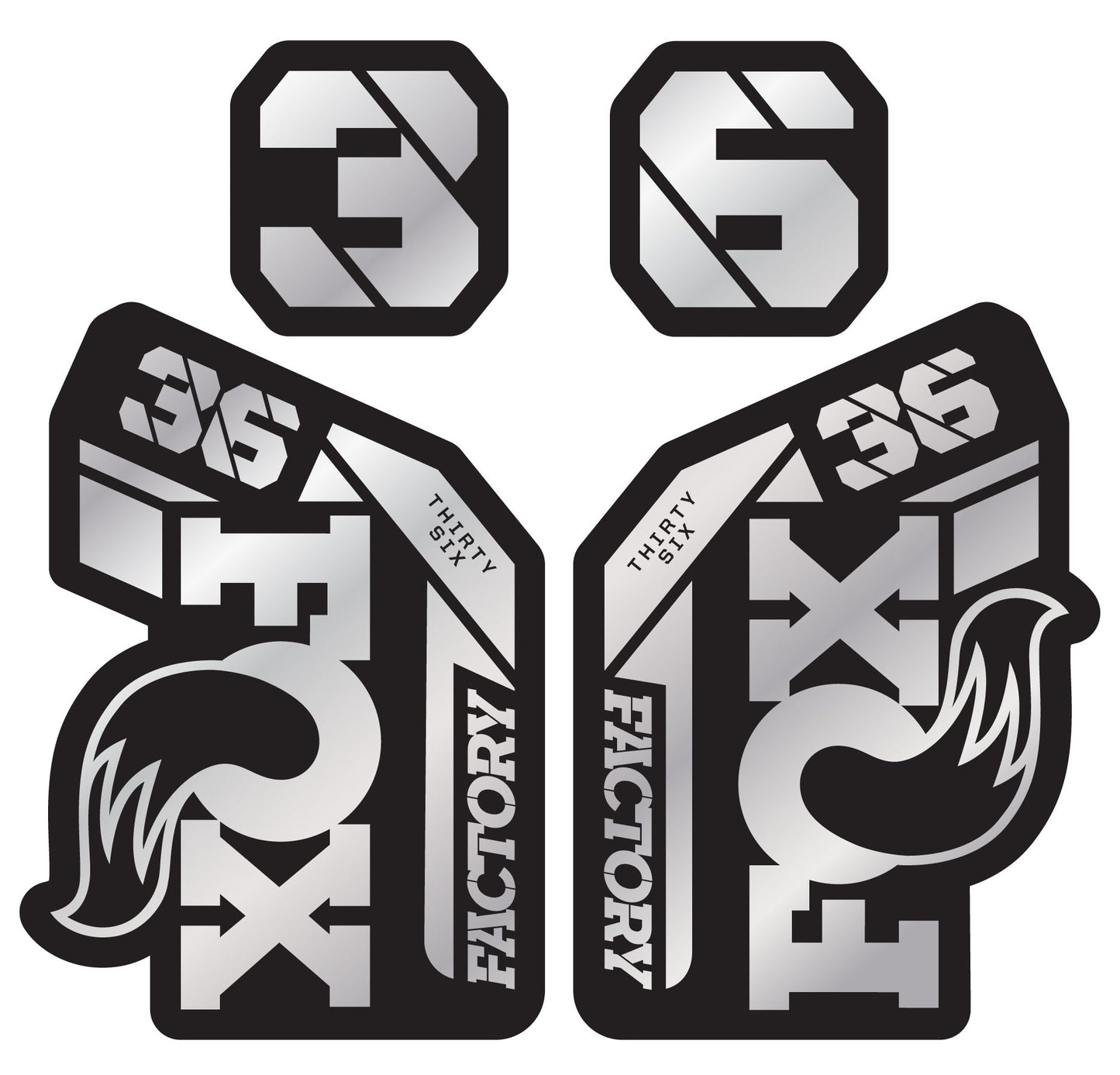 Metallic Fox 36 Factory Fork Decal