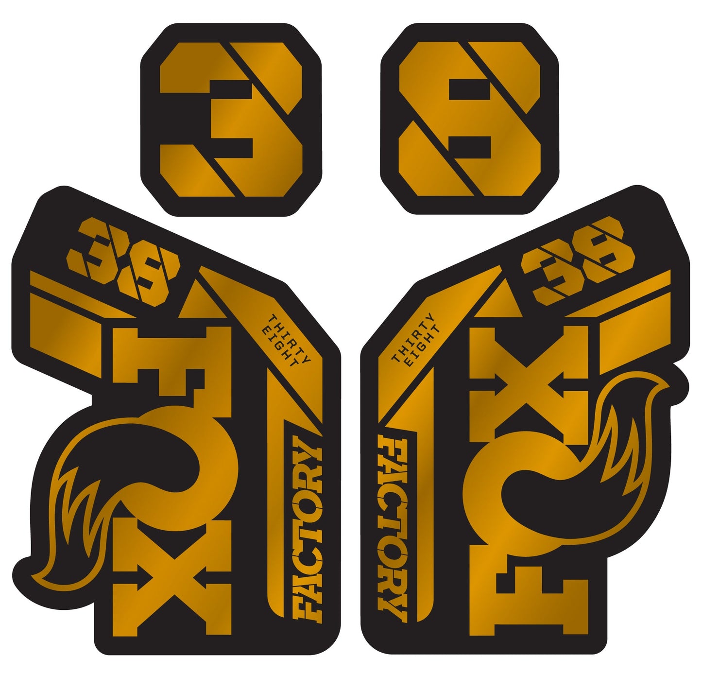 Metallic Fox 38 Factory Fork Decal