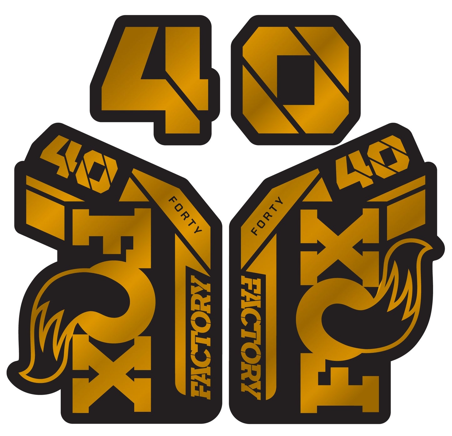 Metallic Fox 40 Fork Decal